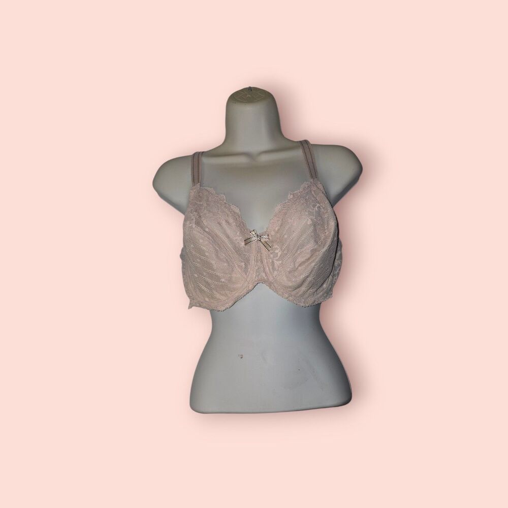 Chantelle Rive Gauche Lace Unlined Underwire Full Coverage Nude Bra Luxe Comfort